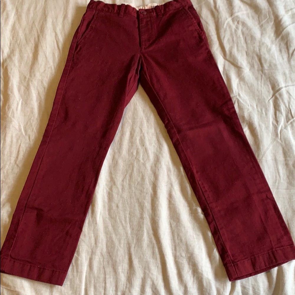 CrewCuts Boys slim fit chino size 8 burgundy